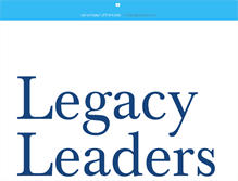 Tablet Screenshot of legacyleaders.com